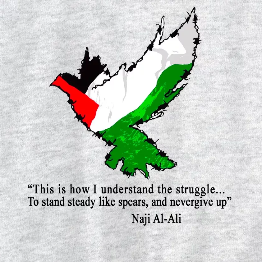 Palestine Flag Eagle Dove Naji Al-Ali Kids Sweatshirt