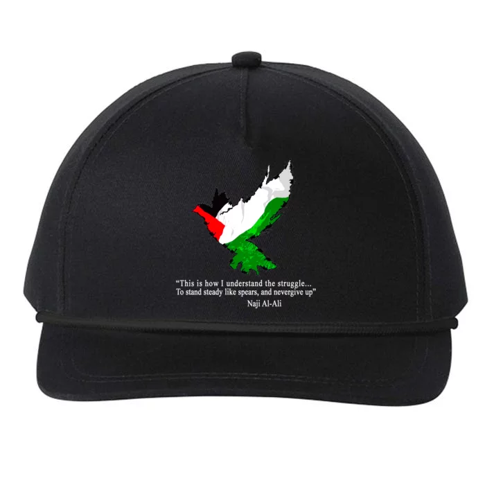 Palestine Flag Eagle Dove Naji Al-Ali Snapback Five-Panel Rope Hat