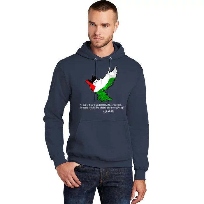 Palestine Flag Eagle Dove Naji Al-Ali Hoodie