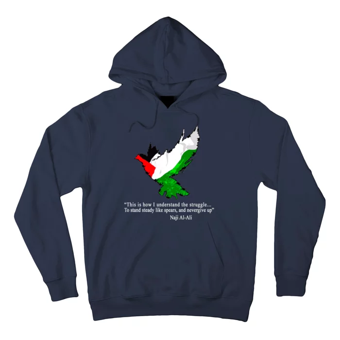 Palestine Flag Eagle Dove Naji Al-Ali Hoodie