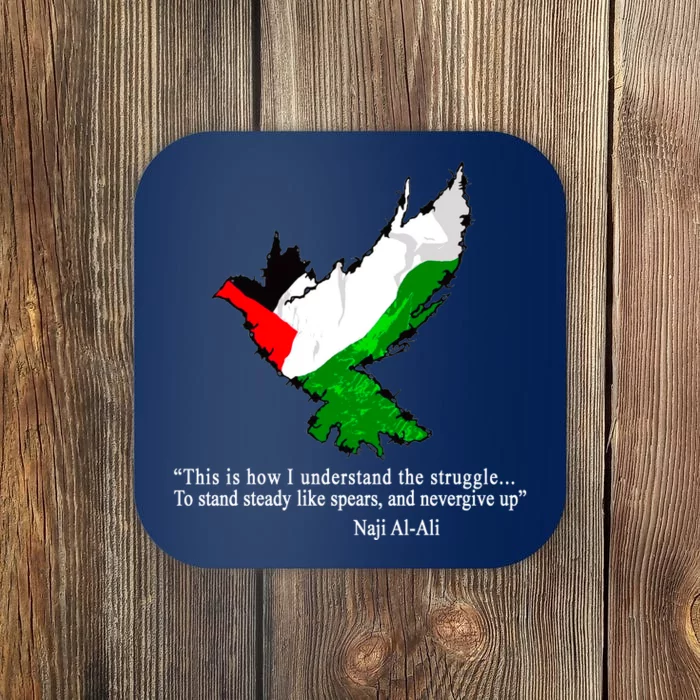 Palestine Flag Eagle Dove Naji Al-Ali Coaster