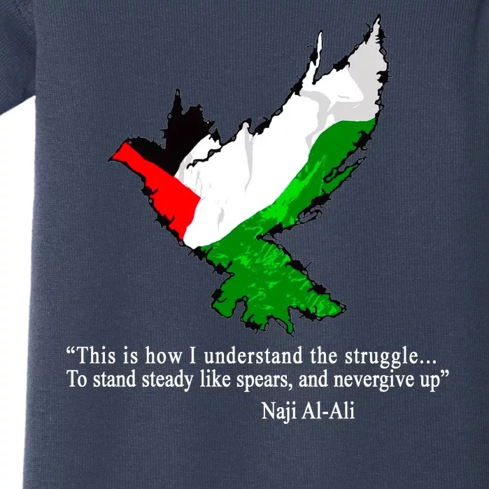 Palestine Flag Eagle Dove Naji Al-Ali Baby Bodysuit