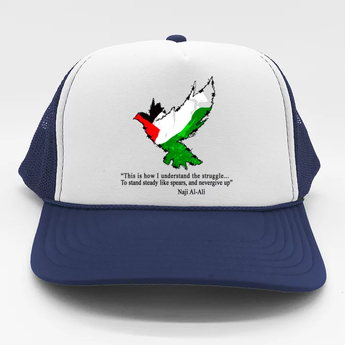 Palestine Flag Eagle Dove Naji Al-Ali Trucker Hat