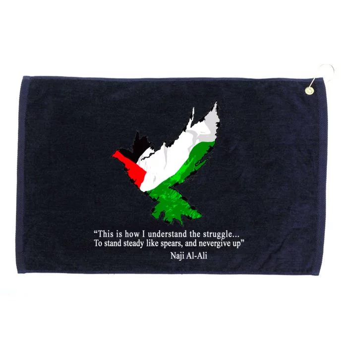 Palestine Flag Eagle Dove Naji Al-Ali Grommeted Golf Towel