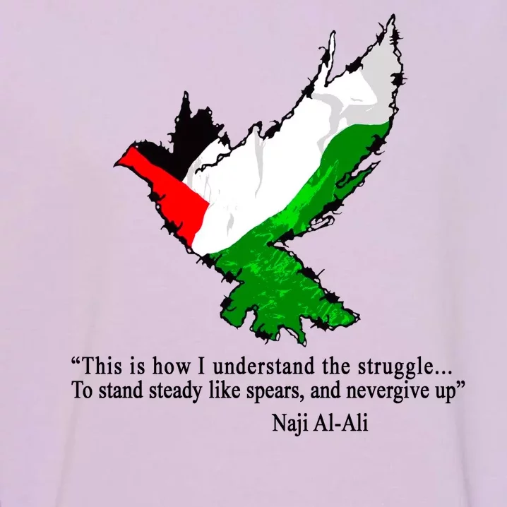 Palestine Flag Eagle Dove Naji Al-Ali Garment-Dyed Sweatshirt