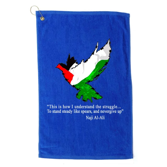 Palestine Flag Eagle Dove Naji Al-Ali Platinum Collection Golf Towel