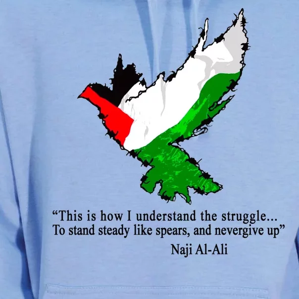 Palestine Flag Eagle Dove Naji Al-Ali Unisex Surf Hoodie