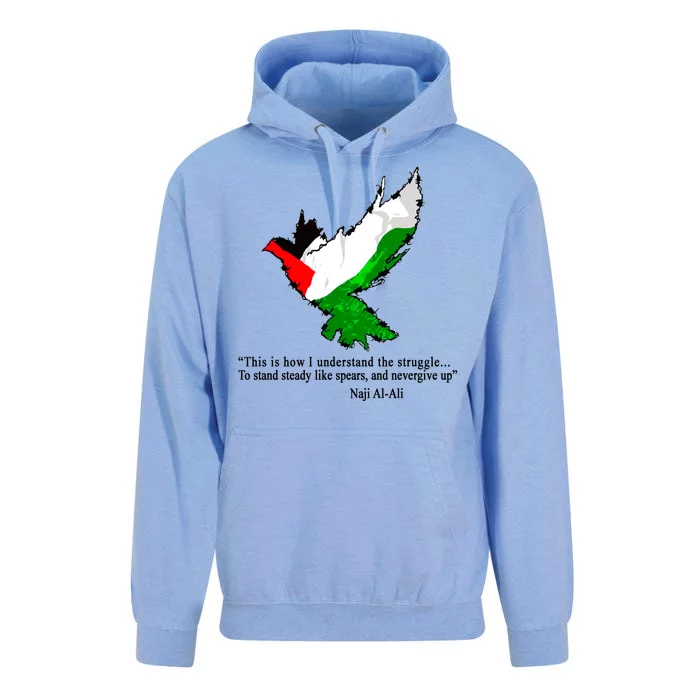 Palestine Flag Eagle Dove Naji Al-Ali Unisex Surf Hoodie