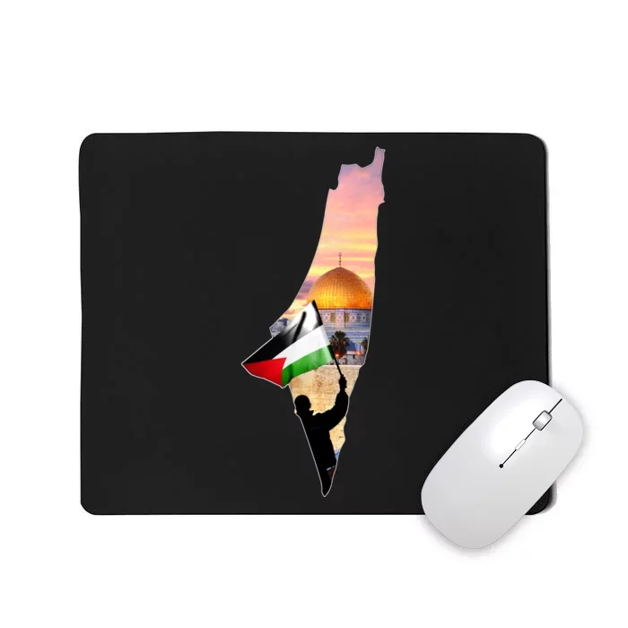 Palestine Map Flag Jerusalem's City Support Gaza Mousepad