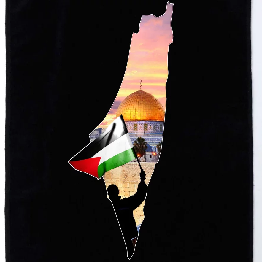 Palestine Map Flag Jerusalem's City Support Gaza Platinum Collection Golf Towel