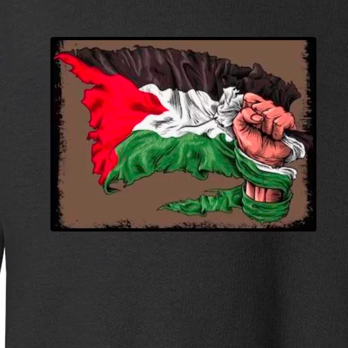 Palestine Raised Fist Free Palestine Toddler Sweatshirt