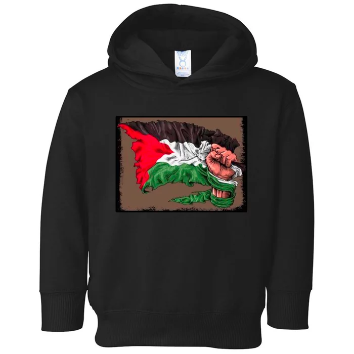 Palestine Raised Fist Free Palestine Toddler Hoodie