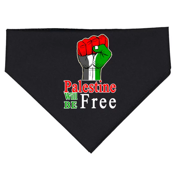 Palestine Will Be Free Raised Fist USA-Made Doggie Bandana