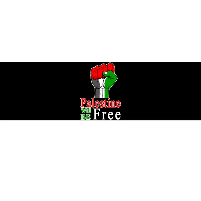 Palestine Will Be Free Raised Fist Bumper Sticker