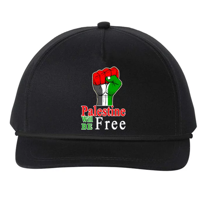 Palestine Will Be Free Raised Fist Snapback Five-Panel Rope Hat