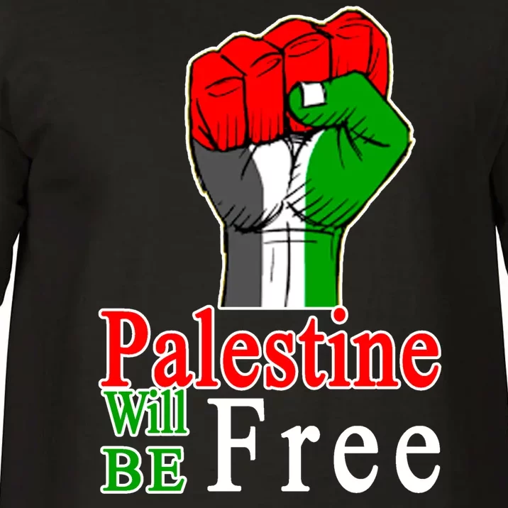 Palestine Will Be Free Raised Fist Comfort Colors T-Shirt