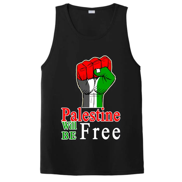 Palestine Will Be Free Raised Fist Performance Tank