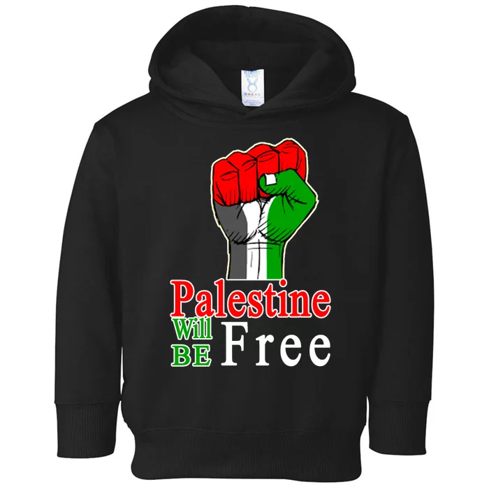 Palestine Will Be Free Raised Fist Toddler Hoodie