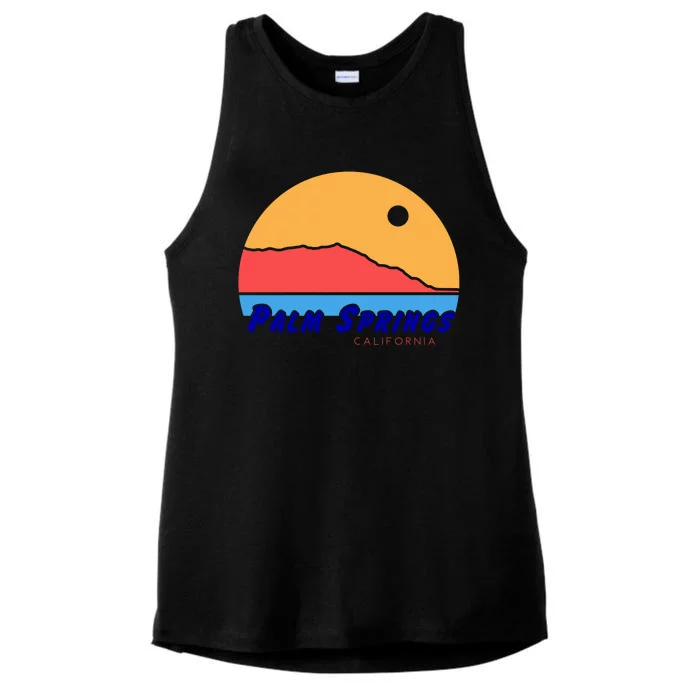 Palm Springs California Ladies Tri-Blend Wicking Tank