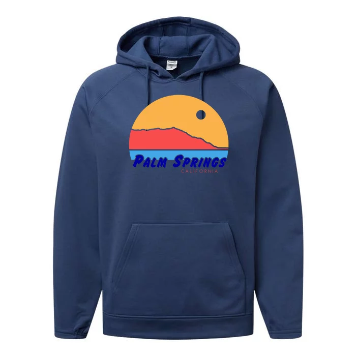 Palm Springs California Performance Fleece Hoodie