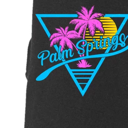 Palm Springs Retro 80's Neon Doggie 3-End Fleece Hoodie