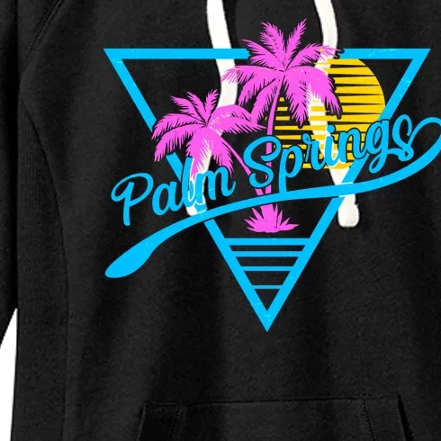 Palm Springs Retro 80's Neon Women's Fleece Hoodie