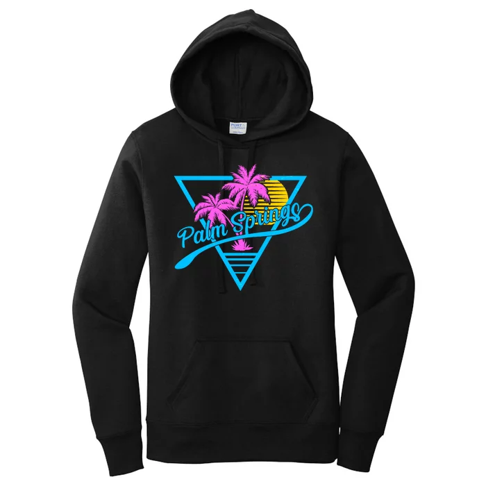 Palm Springs Retro 80's Neon Women's Pullover Hoodie