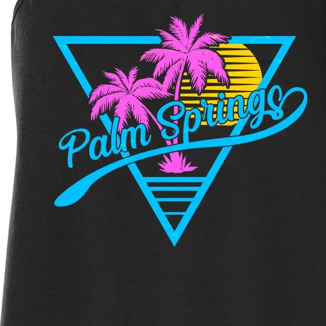 Palm Springs Retro 80's Neon Women's Racerback Tank