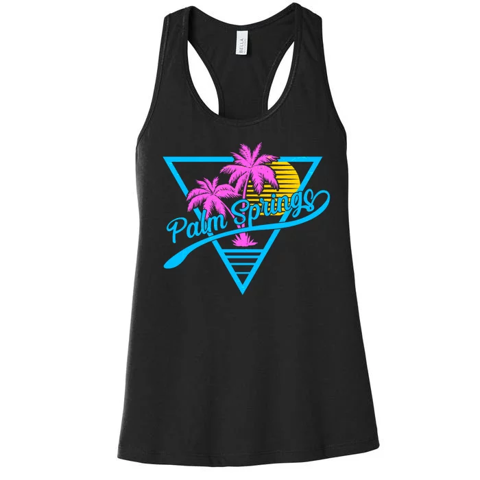 Palm Springs Retro 80's Neon Women's Racerback Tank