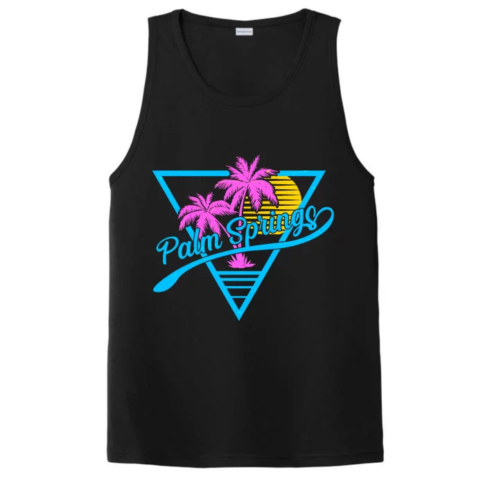 Palm Springs Retro 80's Neon Performance Tank