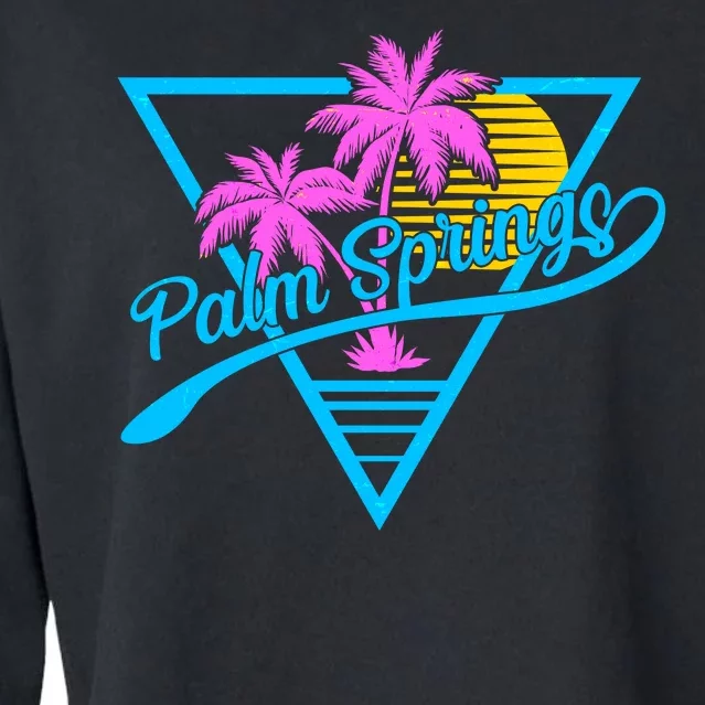 Palm Springs Retro 80's Neon Cropped Pullover Crew