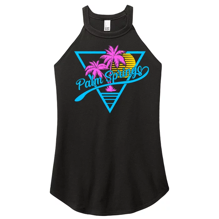 Palm Springs Retro 80's Neon Women’s Perfect Tri Rocker Tank