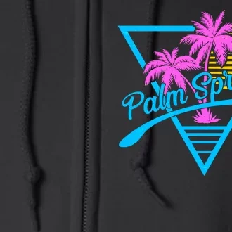 Palm Springs Retro 80's Neon Full Zip Hoodie