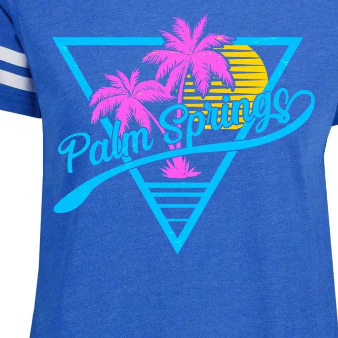 Palm Springs Retro 80's Neon Enza Ladies Jersey Football T-Shirt