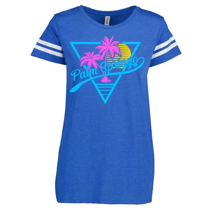 Palm Springs Retro 80's Neon Enza Ladies Jersey Football T-Shirt