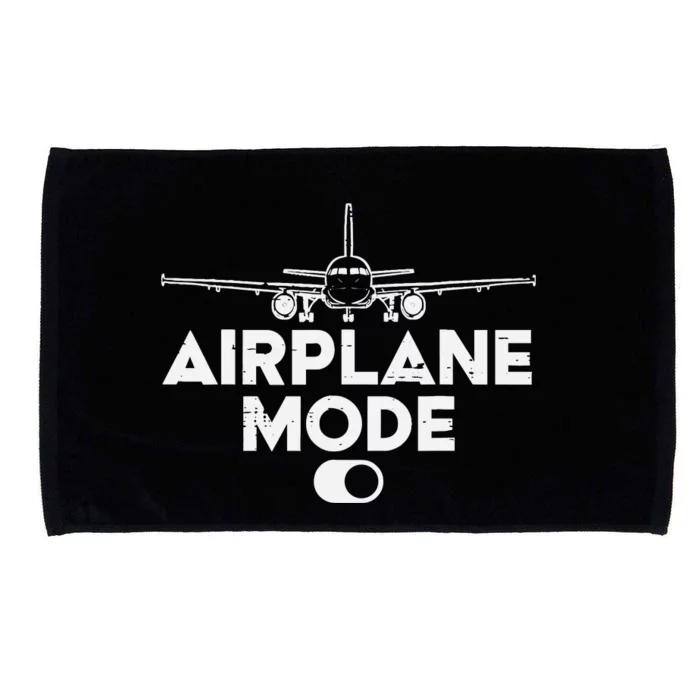 Pilot Airplane Mode On Funny Aviation Aviator Microfiber Hand Towel