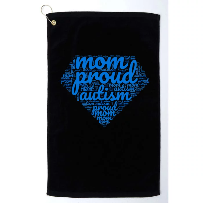 Proud Autism Mom Platinum Collection Golf Towel