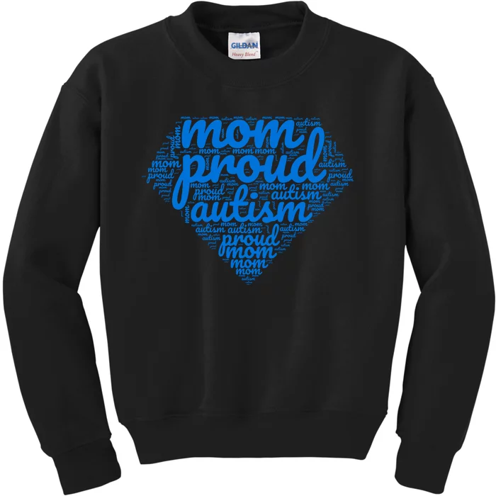 Proud Autism Mom Kids Sweatshirt