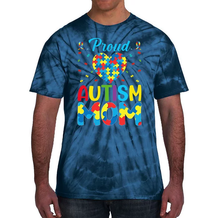 Proud Autism Mom Autism Awareness Autism Warriors ASD Mama Tie-Dye T-Shirt