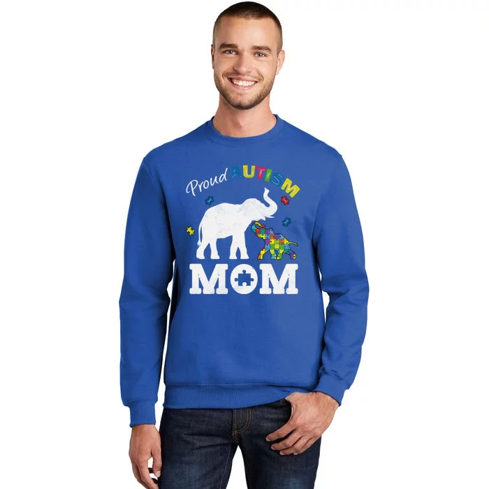 Proud Autism Mom MotherS Day Autism Elephant Mom Cool Gift Sweatshirt