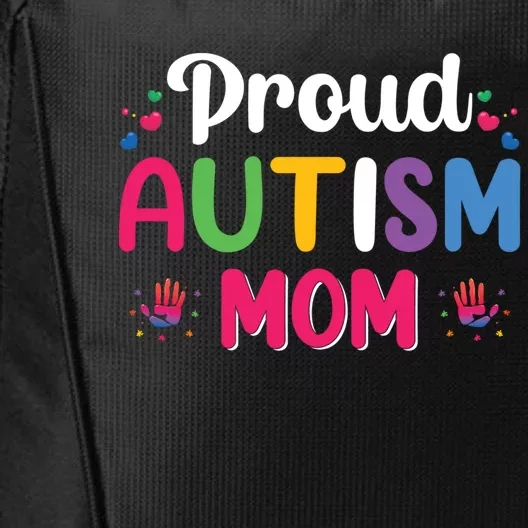 Proud Autism Mom Funny Gift City Backpack