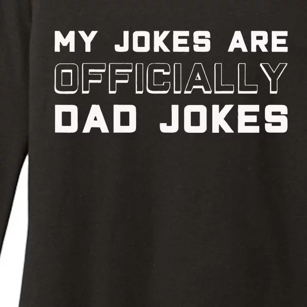 Pregnancy Announcement My Jokes Are Officially Dad Jokes Womens CVC Long Sleeve Shirt