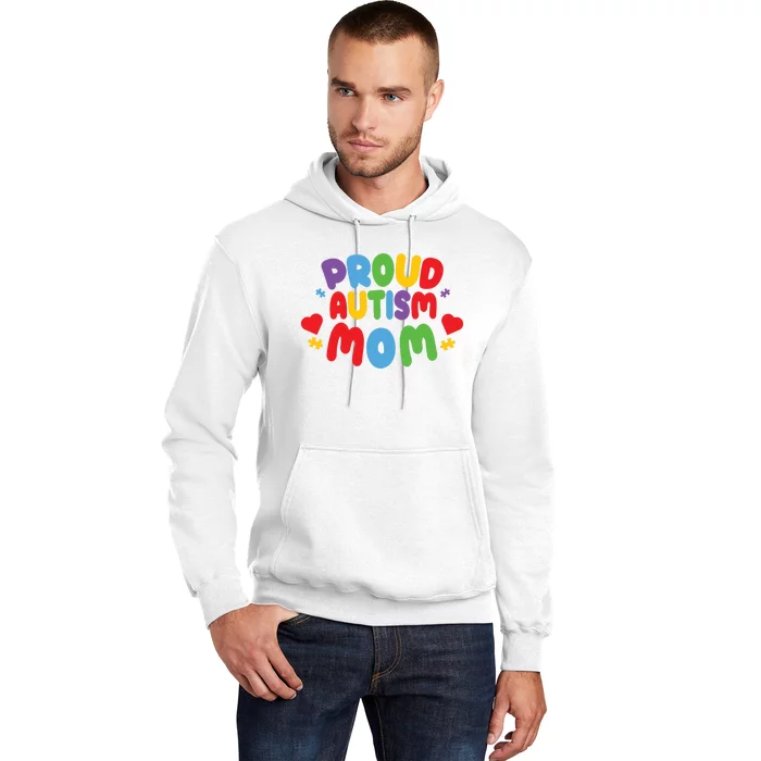 Proud Autism Mom Colorful Awareness Hoodie