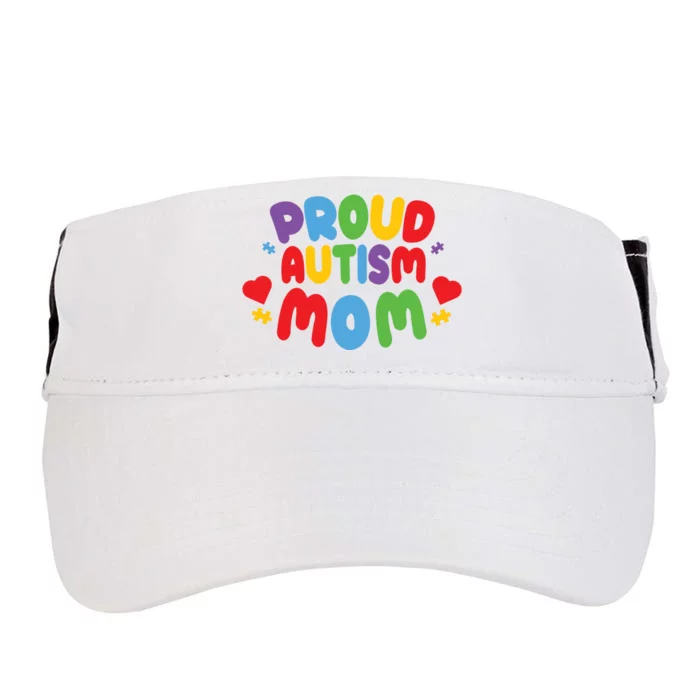 Proud Autism Mom Colorful Awareness Adult Drive Performance Visor