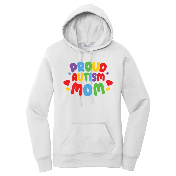 Proud Autism Mom Colorful Awareness Women's Pullover Hoodie