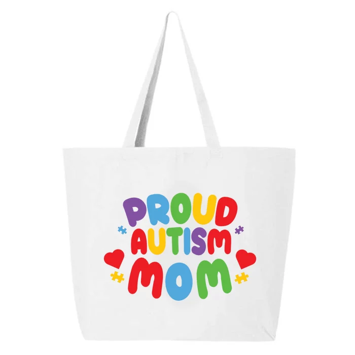 Proud Autism Mom Colorful Awareness 25L Jumbo Tote