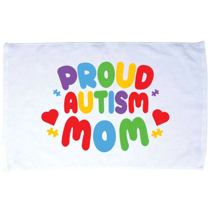 Proud Autism Mom Colorful Awareness Microfiber Hand Towel