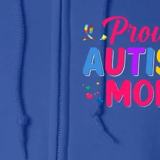 Proud Autism Mom Gift Full Zip Hoodie