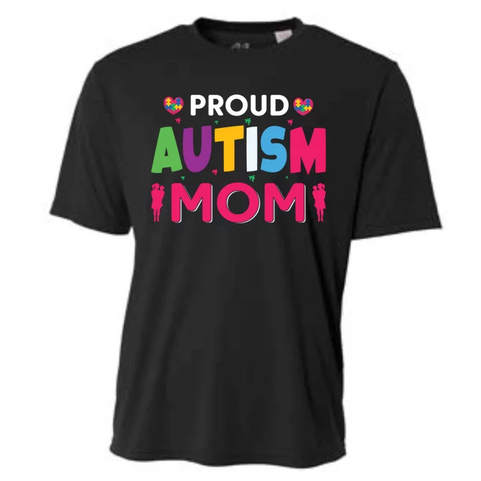 Proud Autism Mom Gift Cooling Performance Crew T-Shirt