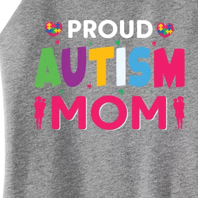 Proud Autism Mom Gift Women’s Perfect Tri Rocker Tank